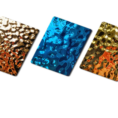 310 S31020 1.4841 Decorative 3D Water Wave Color Stainless Steel Plate For Restaurant